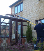 cleaning a conservatory roof